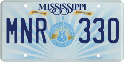 MS license plate MNR330