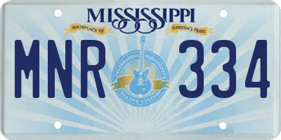 MS license plate MNR334