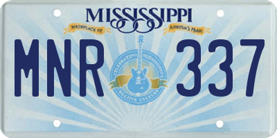 MS license plate MNR337