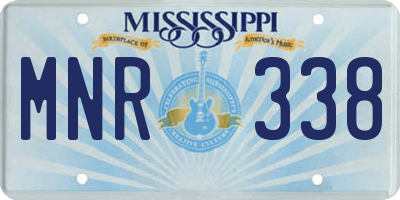 MS license plate MNR338