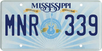 MS license plate MNR339