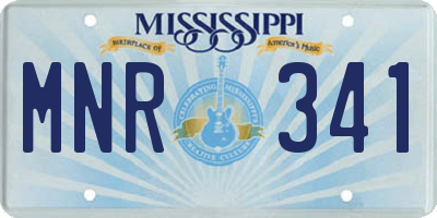 MS license plate MNR341