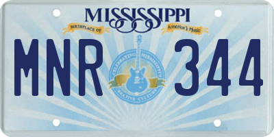 MS license plate MNR344