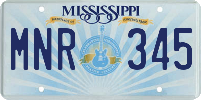MS license plate MNR345