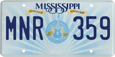 MS license plate MNR359