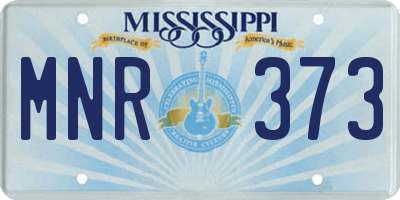 MS license plate MNR373