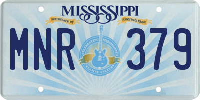 MS license plate MNR379