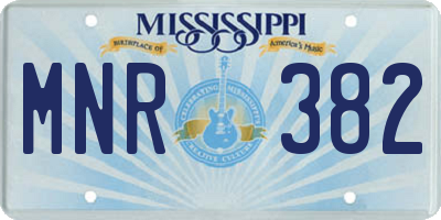 MS license plate MNR382
