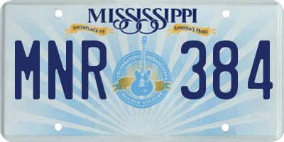 MS license plate MNR384