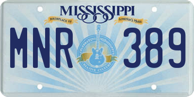 MS license plate MNR389