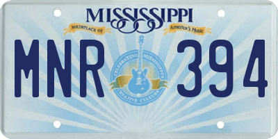 MS license plate MNR394