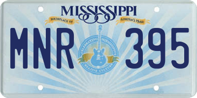 MS license plate MNR395