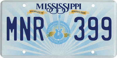 MS license plate MNR399