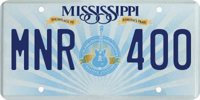 MS license plate MNR400