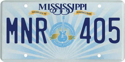 MS license plate MNR405