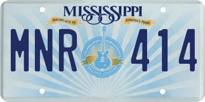 MS license plate MNR414