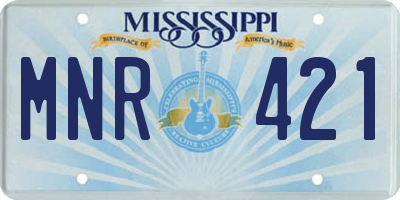 MS license plate MNR421