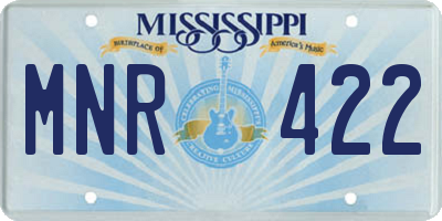 MS license plate MNR422