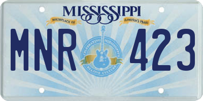 MS license plate MNR423