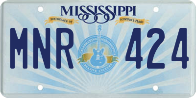 MS license plate MNR424