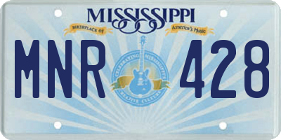 MS license plate MNR428