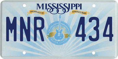 MS license plate MNR434