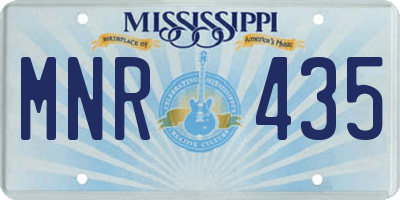MS license plate MNR435