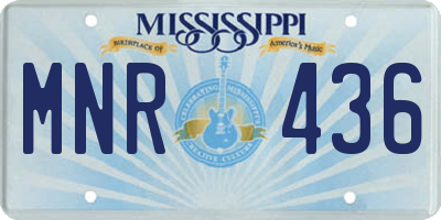 MS license plate MNR436