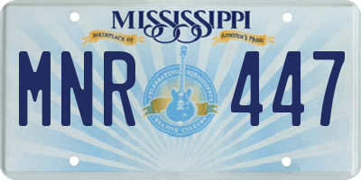MS license plate MNR447