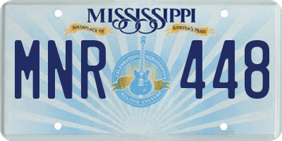 MS license plate MNR448