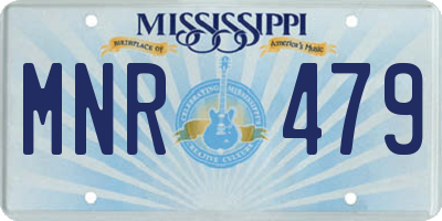 MS license plate MNR479