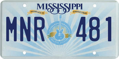 MS license plate MNR481