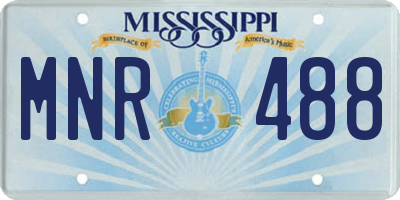 MS license plate MNR488