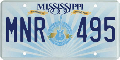 MS license plate MNR495