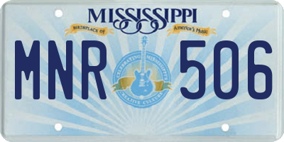 MS license plate MNR506