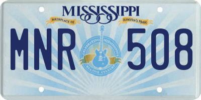 MS license plate MNR508