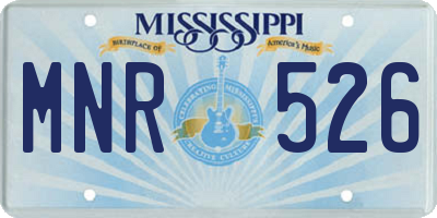 MS license plate MNR526