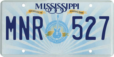 MS license plate MNR527