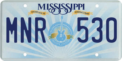 MS license plate MNR530