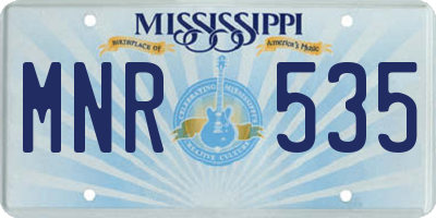 MS license plate MNR535