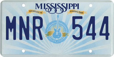 MS license plate MNR544