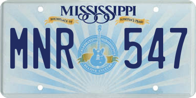 MS license plate MNR547
