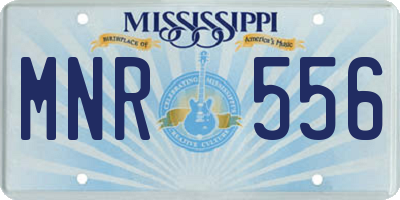 MS license plate MNR556