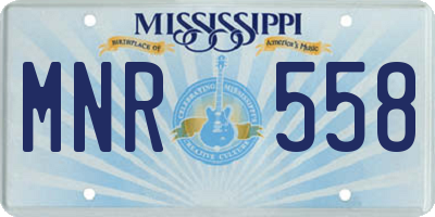 MS license plate MNR558