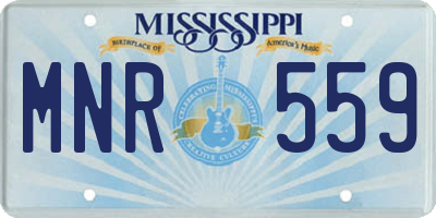 MS license plate MNR559