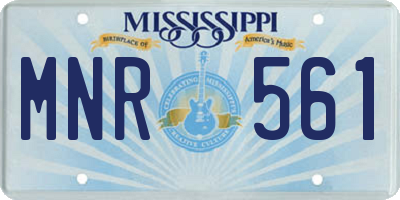 MS license plate MNR561