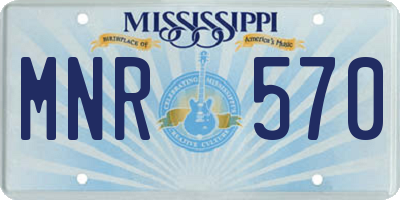 MS license plate MNR570