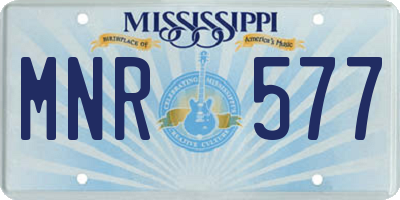 MS license plate MNR577