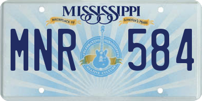 MS license plate MNR584