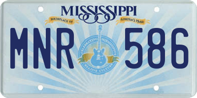 MS license plate MNR586